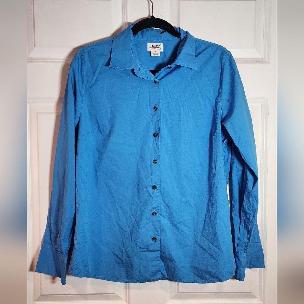 J. Crew Haberdashery Blue Cotton Blend Button Up Shirt XL
